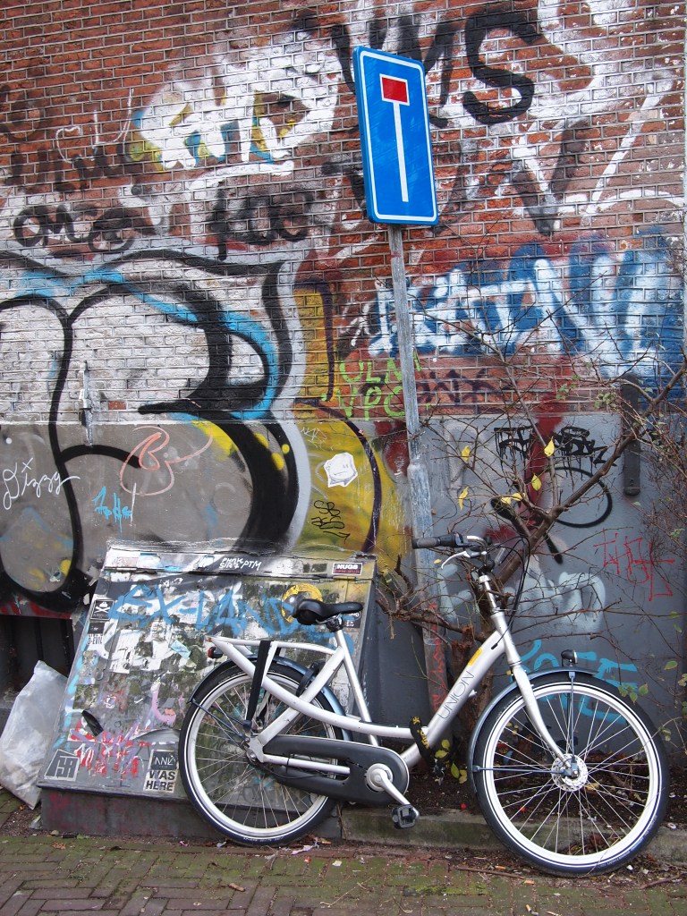 Sign says dead end. Bike and wall say something else...